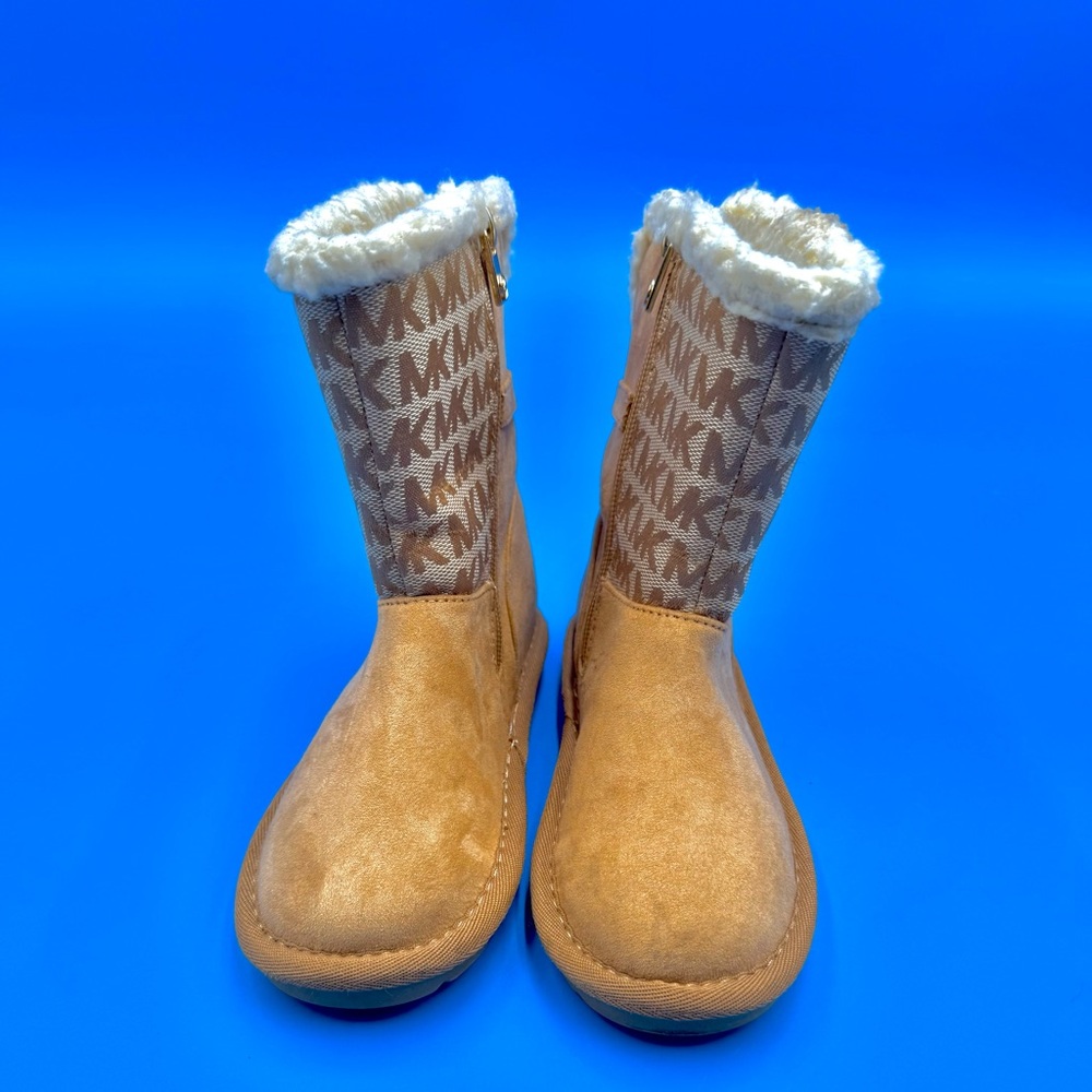 Michael Kors Brown Boots with‎ Shearling and Logo Detail